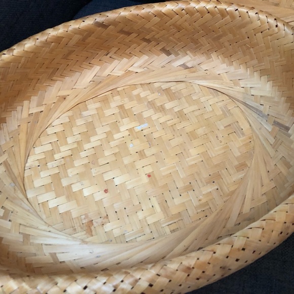 BAMBU Double Wall oval Nesting BASKETS - Set of 3 Large 16 x 12 x 3.5” FARMHOUSE - Picture 8 of 16